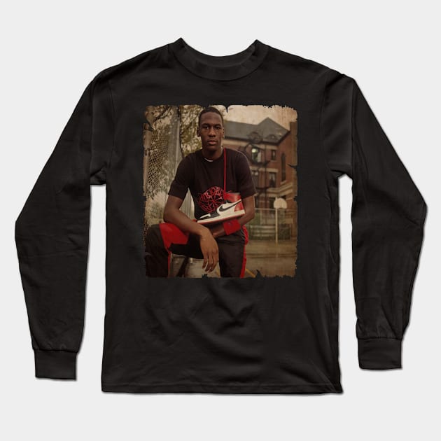 Young Michael Jordan Vintage Long Sleeve T-Shirt by CAH BLUSUKAN